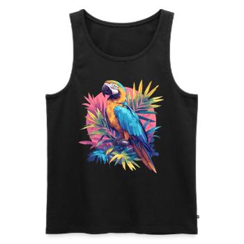 Papageie Papagei - Männer Premium Bio Tank Top - Schwarz - Vorne - AI Model Male 178 light (178cm)