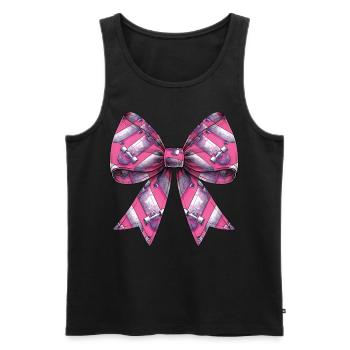 Coquettish Bow Skateboarder Skateur - Débardeur bio Premium Homme - noir - Devant - AI Model Male 178 light (178cm)
