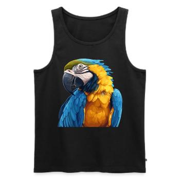 Papageie Papagei - Männer Premium Bio Tank Top - Schwarz - Vorne - AI Model Male 178 light (178cm)