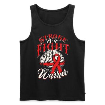 Stroke Recovery - Men's Premium Organic Tank Top - black - Front - AI Model Male 178 light (178cm)