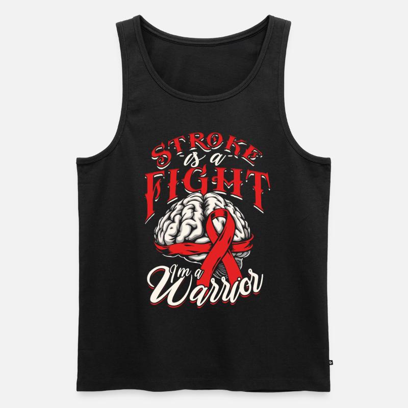 Schlaganfall Erholung - Männer Premium Bio Tank Top - Schwarz