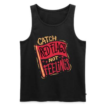 CFO Finanzvorstand Catch Red Flags Not Feelings - Männer Premium Bio Tank Top - Schwarz - Vorne - Michal (187cm)