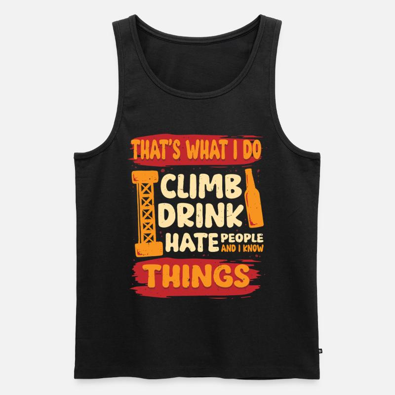 Industriekletterer Turmkletterer - Männer Premium Bio Tank Top - Schwarz