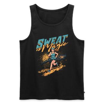 Marathon Marathon Runners Running - Men's Premium Organic Tank Top - black - Front - Michal (187cm)