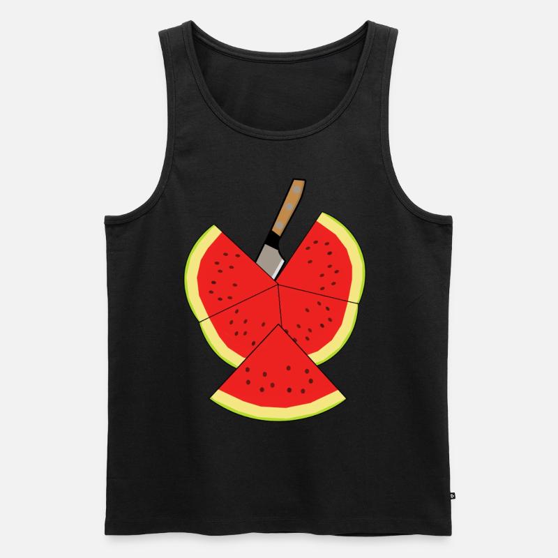Melone Frucht Sommerzeit Obst - Männer Premium Bio Tank Top - Schwarz