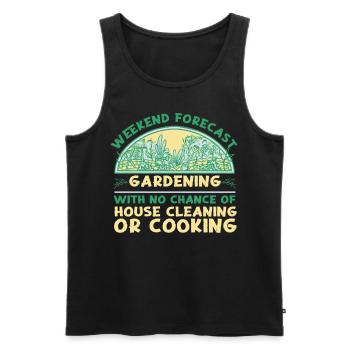 Week-end de jardinage pour les amoureux des plantes - Débardeur bio Premium Homme - noir - Devant - Michal (187cm)