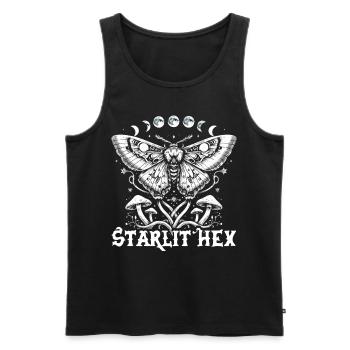 Fairycore Fairy Gothic Starlit Hex - Men's Premium Organic Tank Top - black - Front - Michal (187cm)