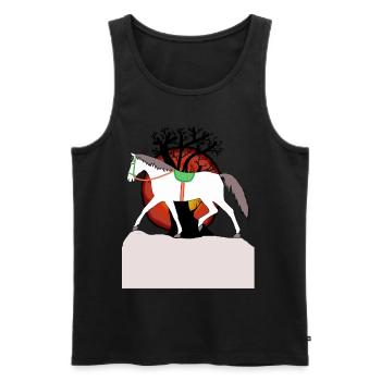 Pferde Pferd Märchen Märchenfigur Kinder - Männer Premium Bio Tank Top - Schwarz - Vorne - AI Model Male 178 light (178cm)