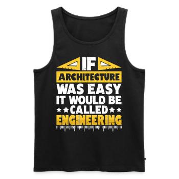 Architekt - Männer Premium Bio Tank Top - Schwarz - Vorne - Michal (187cm)