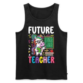 Future Teacher - Männer Premium Bio Tank Top - Schwarz - Vorne - AI Model Male 178 light (178cm)