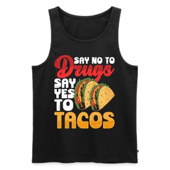 Tacos - Débardeur bio Premium Homme - noir - Devant - Michal (187cm)