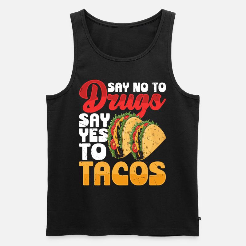Tacos - Männer Premium Bio Tank Top - Schwarz