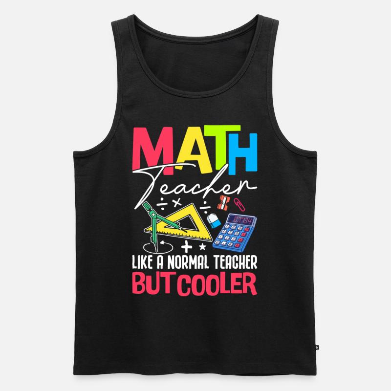 MATH TEACHER - Männer Premium Bio Tank Top - Schwarz