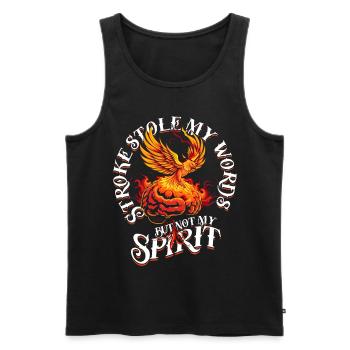 Stroke Recovery - Men's Premium Organic Tank Top - black - Front - AI Model Male 178 light (178cm)