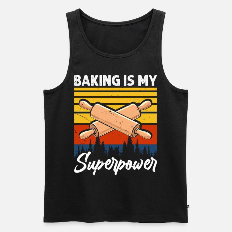 Backen Bäcker Bäckerei - Männer Premium Bio Tank Top - Schwarz