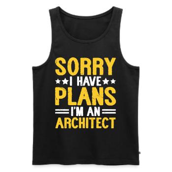 Architect - Men's Premium Organic Tank Top - black - Front - AI Model Male 178 light (178cm)