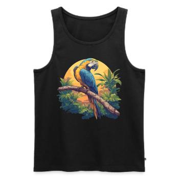 Papageie Papagei - Männer Premium Bio Tank Top - Schwarz - Vorne - AI Model Male 178 light (178cm)