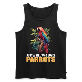 Papageie Papagei - Männer Premium Bio Tank Top - Schwarz - Vorne - AI Model Male 178 light (178cm)