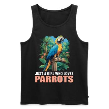 Papageie Papagei - Männer Premium Bio Tank Top - Schwarz - Vorne - AI Model Male 178 light (178cm)