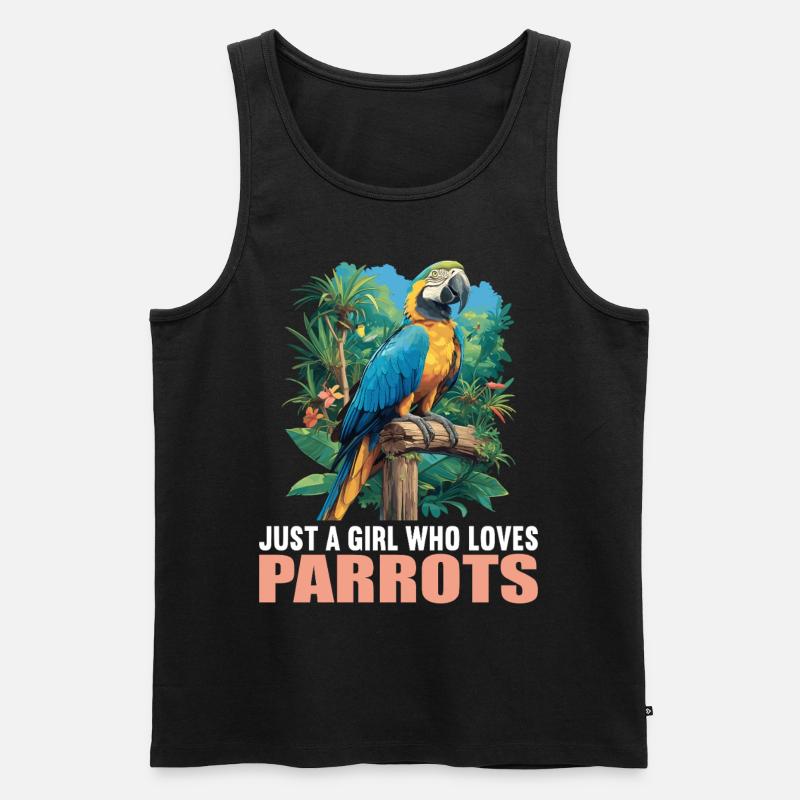 Papageie Papagei - Männer Premium Bio Tank Top - Schwarz