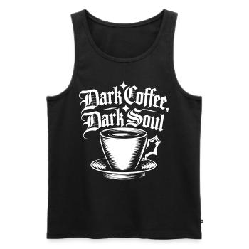 Dark Coffee Gothic Death Decaf Caffeine Lover - Männer Premium Bio Tank Top - Schwarz - Vorne - AI Model Male 178 light (178cm)