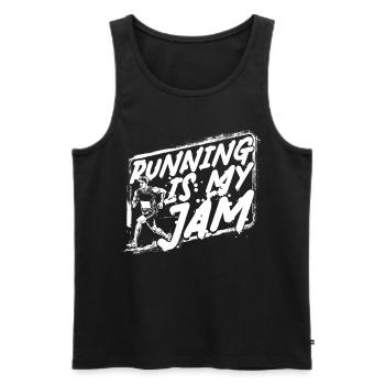 Marathon Marathon Runner Running Is My Jam - Men's Premium Organic Tank Top - black - Front - Michal (187cm)