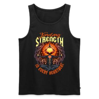 Stroke Recovery Finding Streangth - Men's Premium Organic Tank Top - black - Front - AI Model Male 178 light (178cm)
