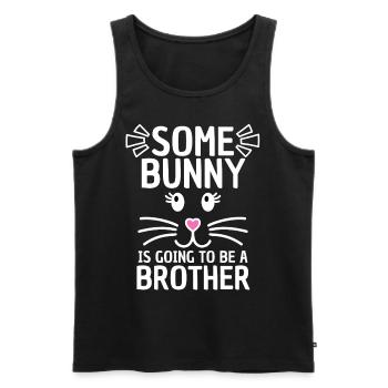 Funny Easter Saying Brother Easter - Men's Premium Organic Tank Top - black - Front - AI Model Male 178 light (178cm)