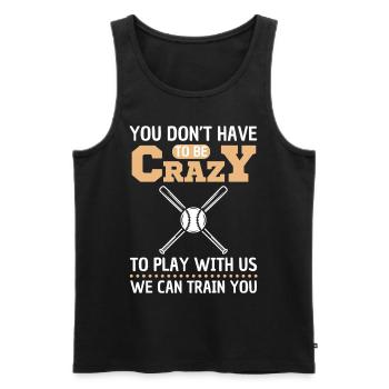 Lustiger Baseball Spruch Baseball Team - Männer Premium Bio Tank Top - Schwarz - Vorne - AI Model Male 178 light (178cm)
