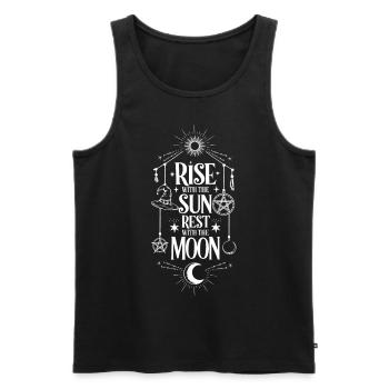Whimsical Witchy Sun Moon Child Gothic Pagan - Männer Premium Bio Tank Top - Schwarz - Vorne - AI Model Male 178 light (178cm)