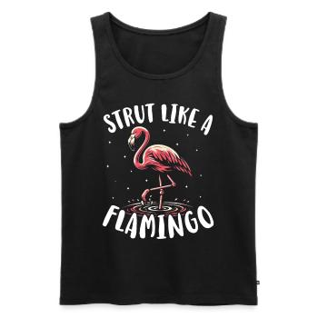 Strut Like a Flamingo - Men's Premium Organic Tank Top - black - Front - Michal (187cm)