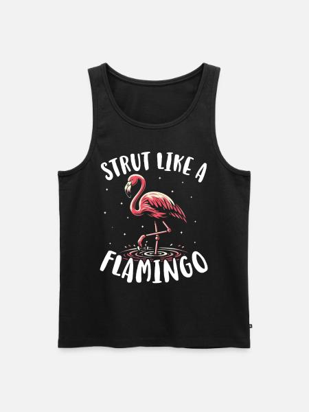 Strut Like a Flamingo - Men's Premium Organic Tank Top - black