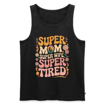 Mama - Männer Premium Bio Tank Top - Schwarz - Vorne - Michal (187cm)