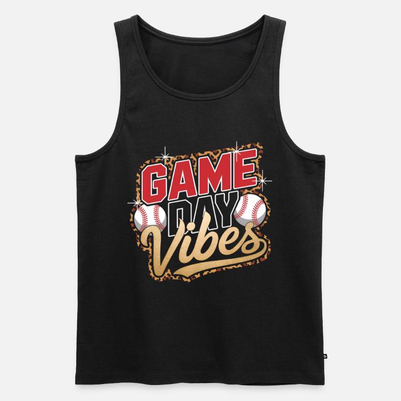 Baseball - Männer Premium Bio Tank Top - Schwarz