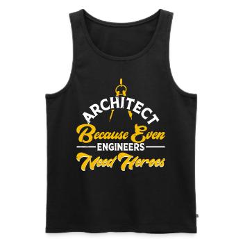 Architekt - Männer Premium Bio Tank Top - Schwarz - Vorne - Michal (187cm)