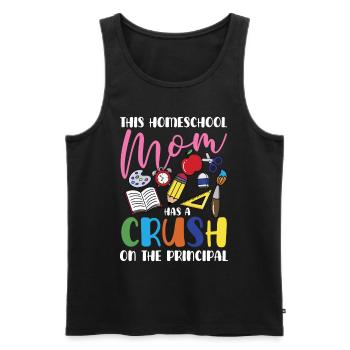 This homeschool mom has a crush on the - Men's Premium Organic Tank Top - black - Front - AI Model Male 178 light (178cm)