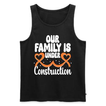Unfruchtbarkeit Our Family Is Under Construction - Männer Premium Bio Tank Top - Schwarz - Vorne - AI Model Male 178 light (178cm)