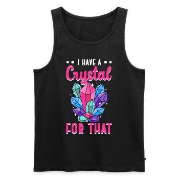 I have a crystal for it - spiritual energy - Men's Premium Organic Tank Top - black - Front - Michal (187cm)