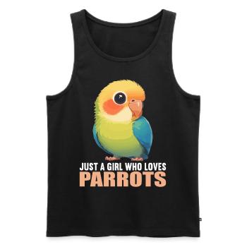 Papageie Papagei - Männer Premium Bio Tank Top - Schwarz - Vorne - AI Model Male 178 light (178cm)