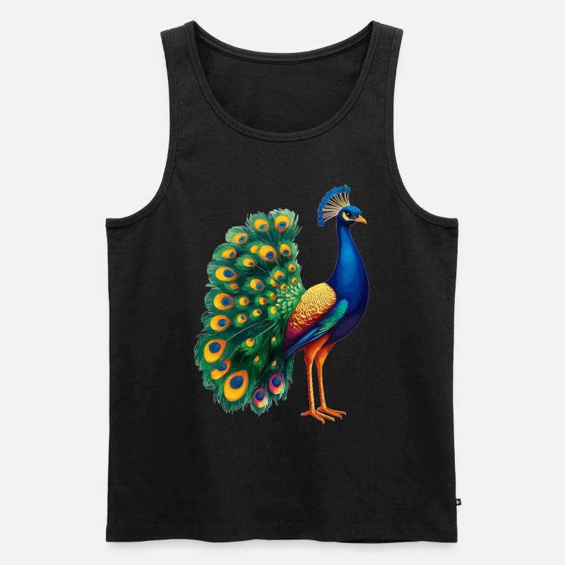 Peacocks Peacock - Men's Premium Organic Tank Top - black