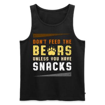 Lustig Bären Pride Füttere Keine Bären Ohne Snacks - Männer Premium Bio Tank Top - Schwarz - Vorne - Michal (187cm)