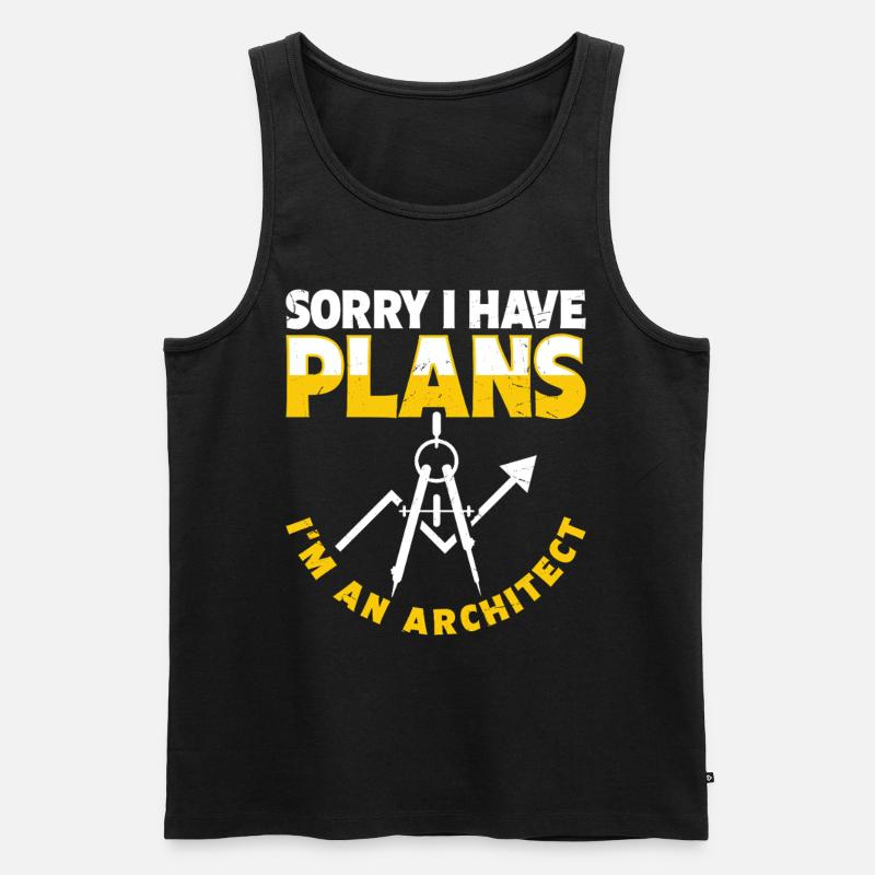 Architekt - Männer Premium Bio Tank Top - Schwarz