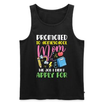 Promoted to homeschool mom the task I - Men's Premium Organic Tank Top - black - Front - AI Model Male 178 light (178cm)