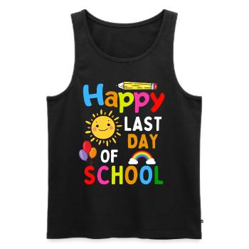 Lustiger Schulabschluss Spruch - Männer Premium Bio Tank Top - Schwarz - Vorne - Michal (187cm)