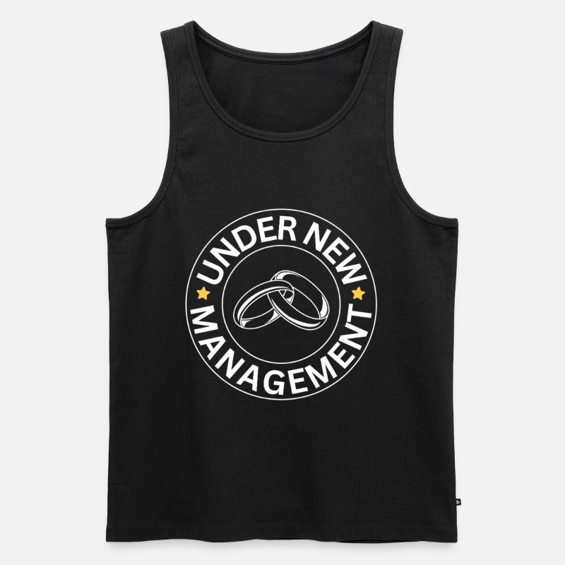 Lustiger Hochzeits Spruch Ehe JGA - Männer Premium Bio Tank Top - Schwarz