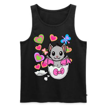 Oeuf Chauve-souris Oeuf Naissance Enfants Enfant - Débardeur bio Premium Homme - noir - Devant - AI Model Male 178 light (178cm)
