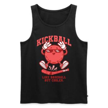 Joueurs de kickball - Débardeur bio Premium Homme - noir - Devant - Michal (187cm)
