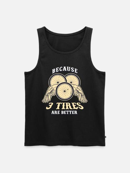 Recumbent Trike 3 Tires Are Better - Men's Premium Organic Tank Top - black
