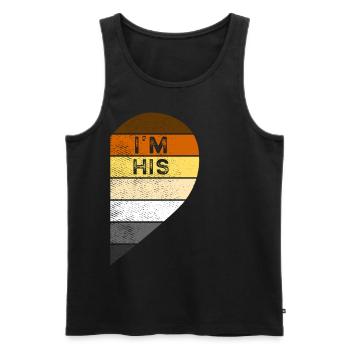 Bears Pride Partner Heart I’m His He’s Mine Set - Débardeur bio Premium Homme - noir - Devant - Michal (187cm)
