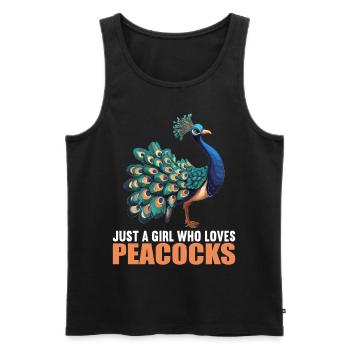 Peacocks Peacock - Men's Premium Organic Tank Top - black - Front - AI Model Male 178 light (178cm)